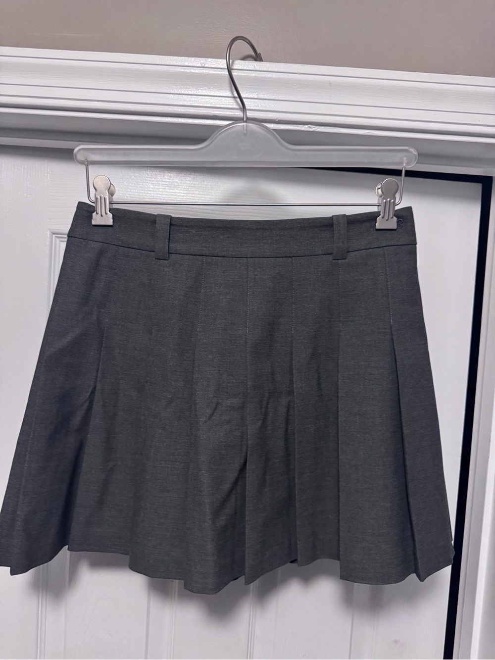 Aritzia Dark Charcoal Olive Mini Skirt